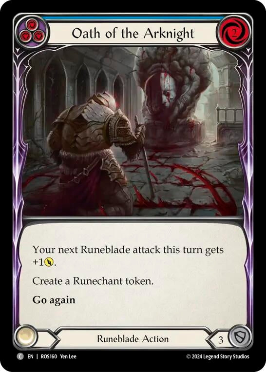 Oath of the Arknight (Blue) (160) [ROS] - Flesh and Blood TCG Single