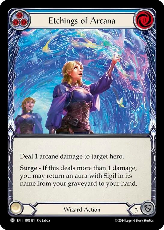 Etchings of Arcana (Blue) (191) [ROS] - Flesh and Blood TCG Single
