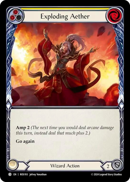 Exploding Aether (Yellow) (193) [ROS] - Flesh and Blood TCG Single