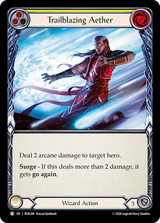 Trailblazing Aether (Yellow) (208) [ROS] - Flesh and Blood TCG Single