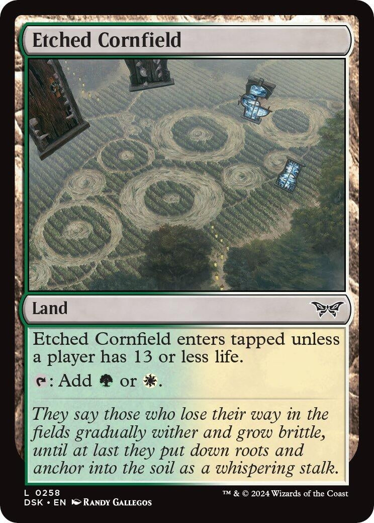 Etched Cornfield (258) [DSK] - MTG Single