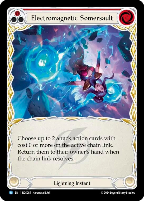 Electromagnetic Somersault (Red) (85) [ROS] - Flesh and Blood TCG Single