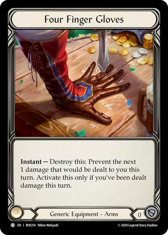Four Finger Gloves (214) [ROS] - Flesh and Blood TCG Single
