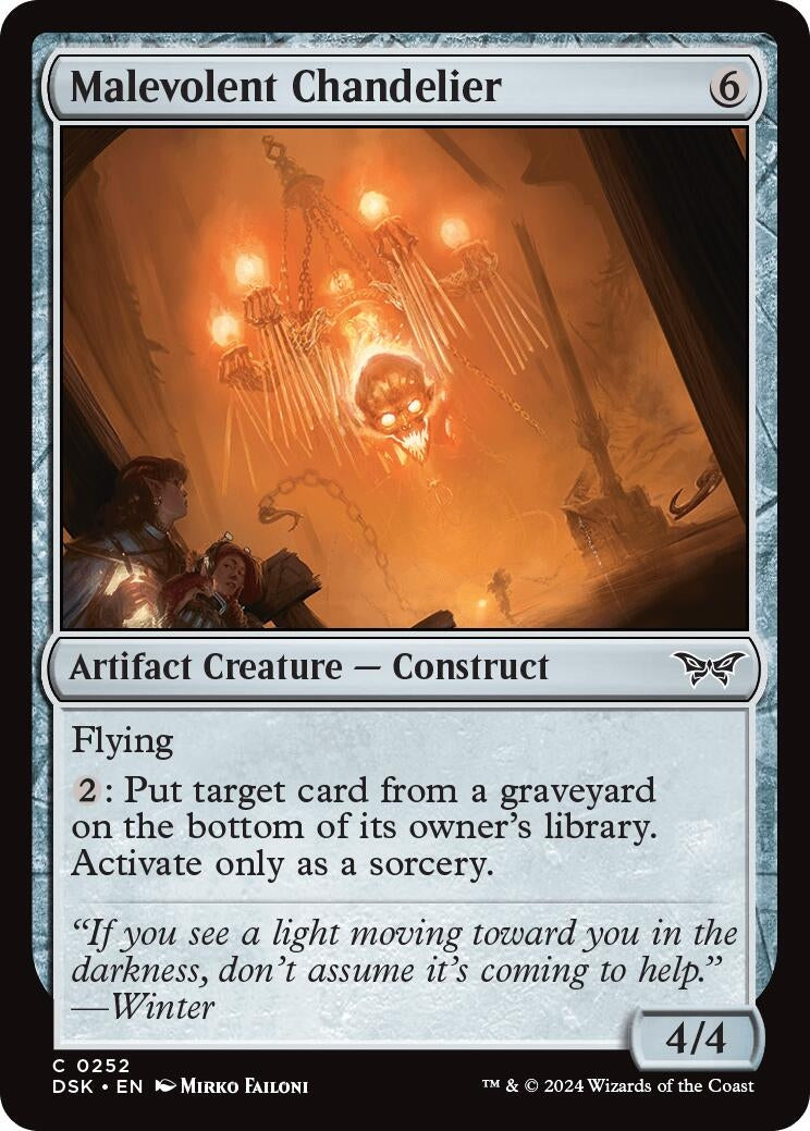 Malevolent Chandelier (252) [DSK] - MTG Single