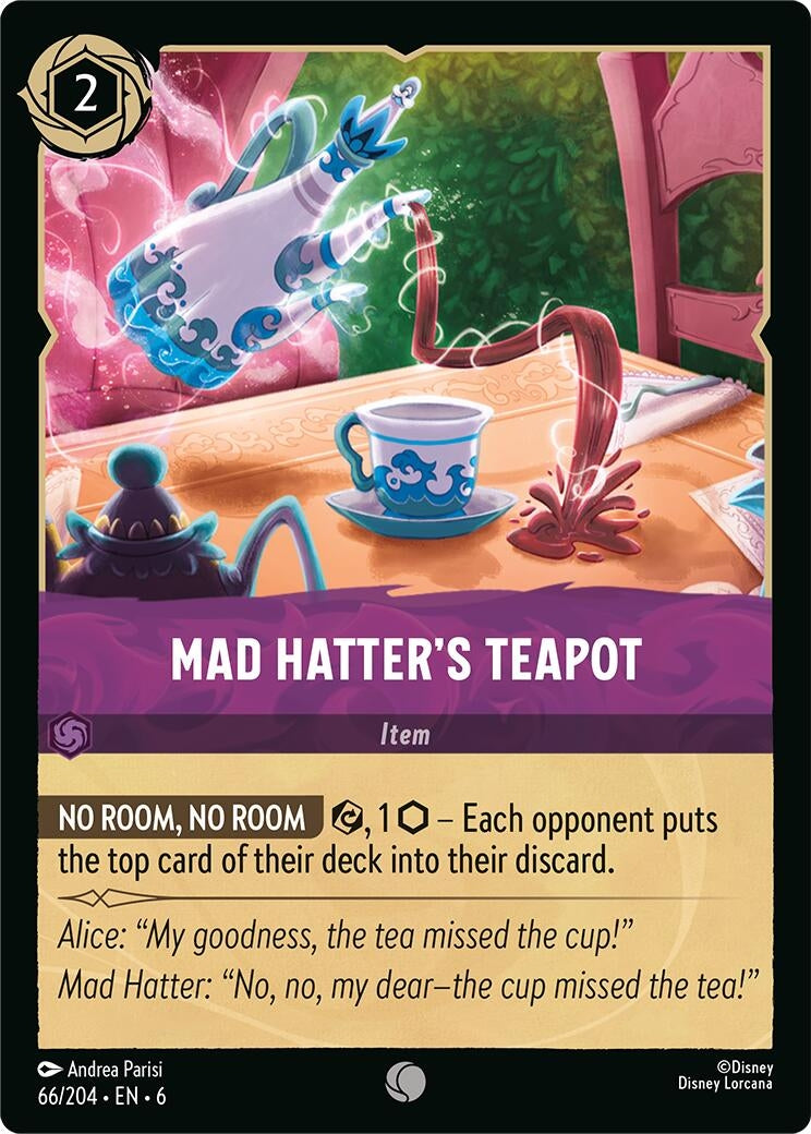 Mad Hatter’s Teapot (66) (6) - Disney Lorcana Single