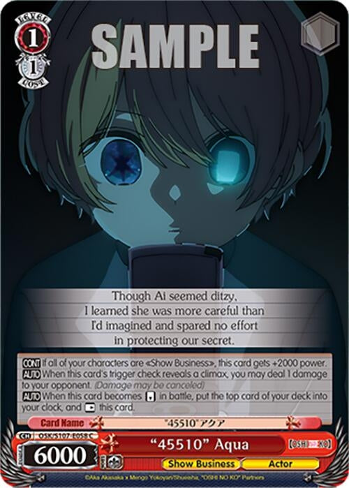 ’45510’’ Aqua (107058) [OSK] - Weiss Schwarz Single