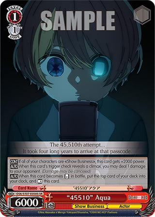 ’45510’’ Aqua(SR) (107058) [OSK] - Weiss Schwarz Single