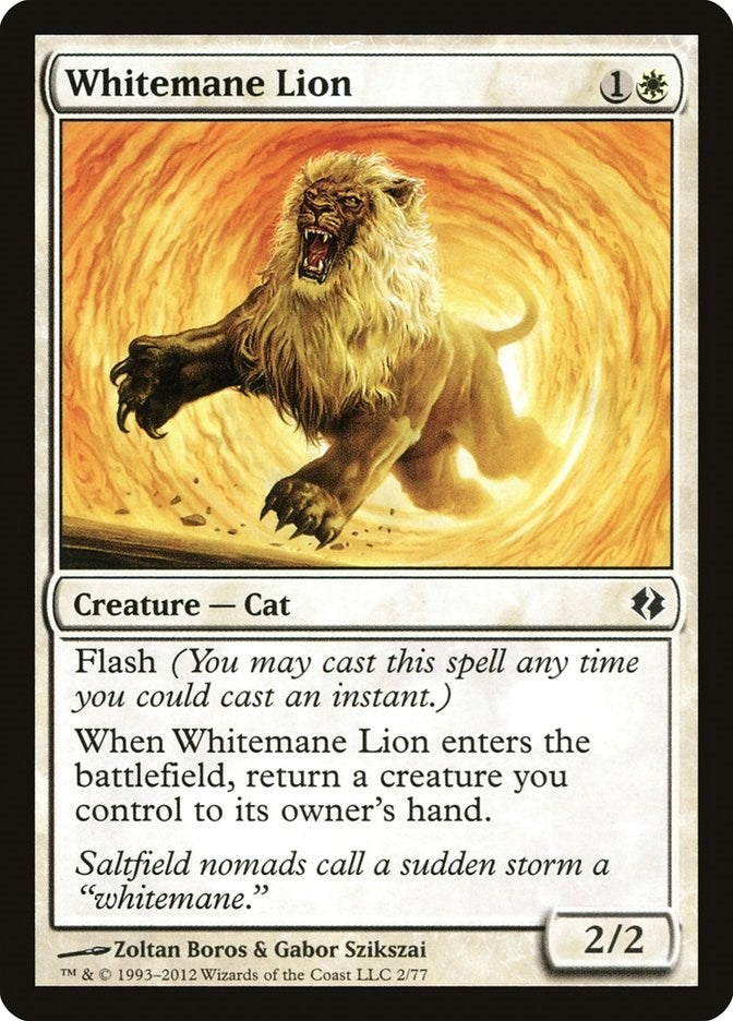 Whitemane Lion (2) [DDI] - MTG Single