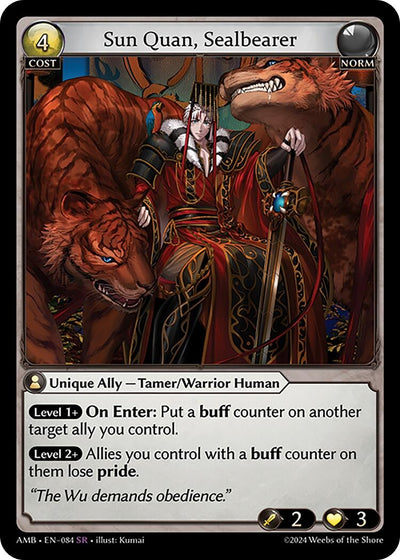 Sun Quan, Sealbearer (084) (Mortal Ambition)
