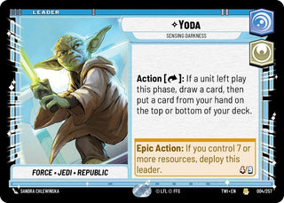 Yoda - Sensing Darkness (TOR) - Star Wars: Unlimited Single