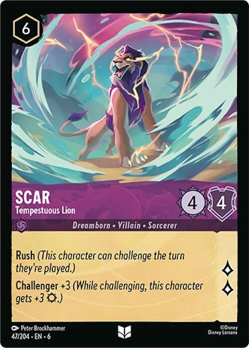 Scar - Tempestuous Lion (47) (6) - Disney Lorcana Single