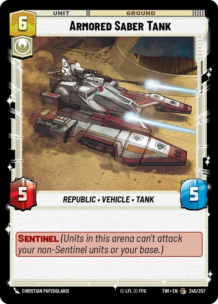 Armored Saber Tank (245) (TOR) - Star Wars: Unlimited Single