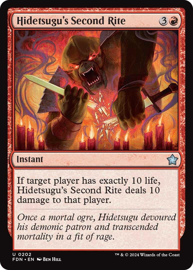 Hidetsugu’s Second Rite (202) [FDN] - MTG Single