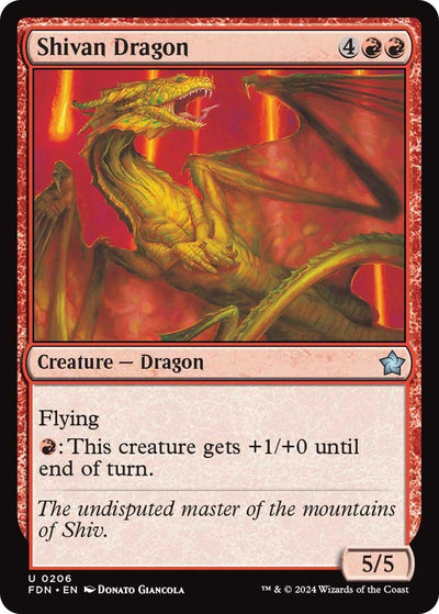 Shivan Dragon (206) [FDN]
