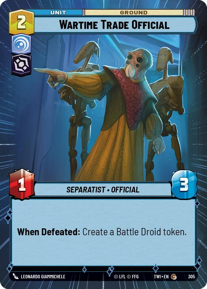 Wartime Trade Official (Hyperspace) (305) (TOR) - Star Wars: Unlimited Single