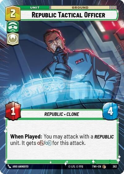 Republic Tactical Officer (Hyperspace) (363) (TOR) - Star Wars: Unlimited Single
