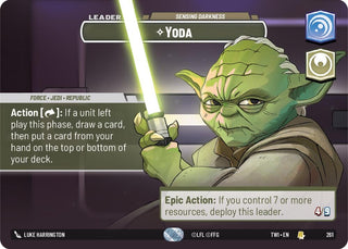 Yoda - Sensing Darkness (Showcase) (261) (TOR) - Star Wars: Unlimited Single