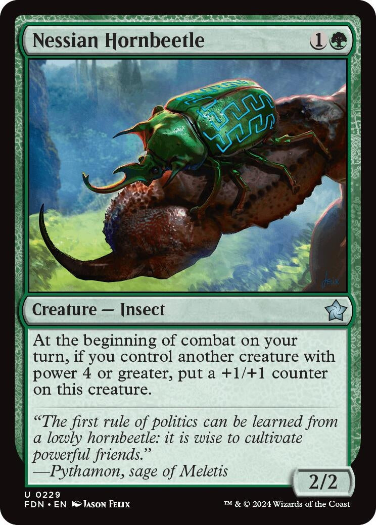 Nessian Hornbeetle (229) [FDN] - MTG Single