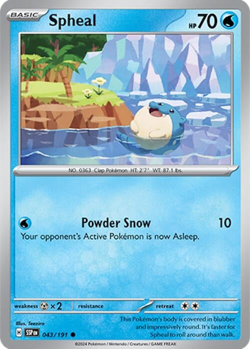 Spheal - 043/191 (043/191) [SV08: Surging Sparks] - Pokemon Single