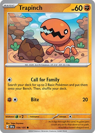 Trapinch (104/191) (SV08: Surging Sparks)