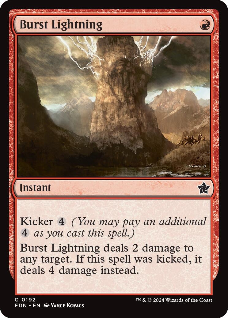 Burst Lightning (192) [FDN] - MTG Single
