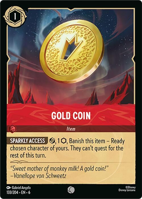 Gold Coin (133) (6) - Disney Lorcana Single
