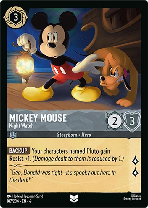 Mickey Mouse – Nightwatchman (187) (6) - Disney Lorcana Single