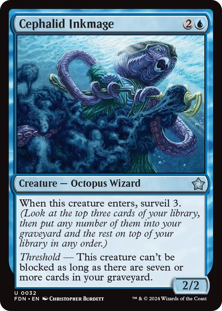 Cephalid Inkmage (32) [FDN] - MTG Single