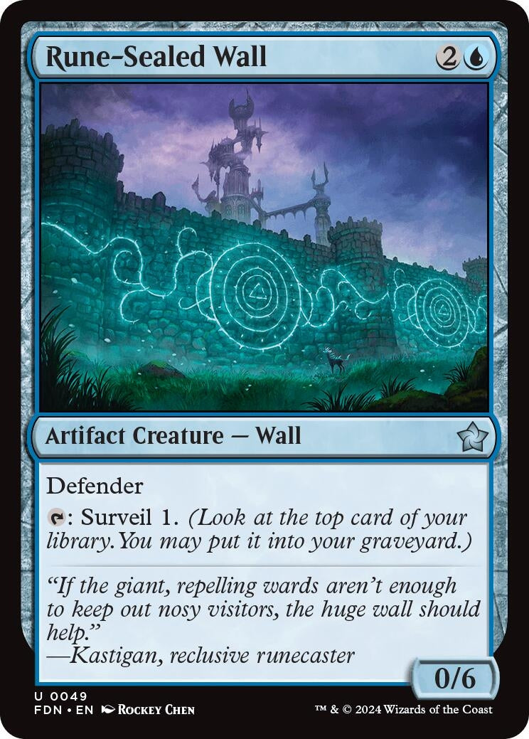 Rune-Sealed Wall (49) [FDN] - MTG Single