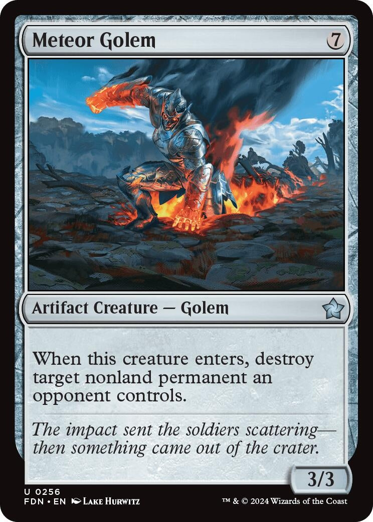 Meteor Golem (256) [FDN] - MTG Single