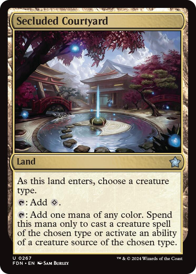 Secluded Courtyard (267) [FDN] - MTG Single