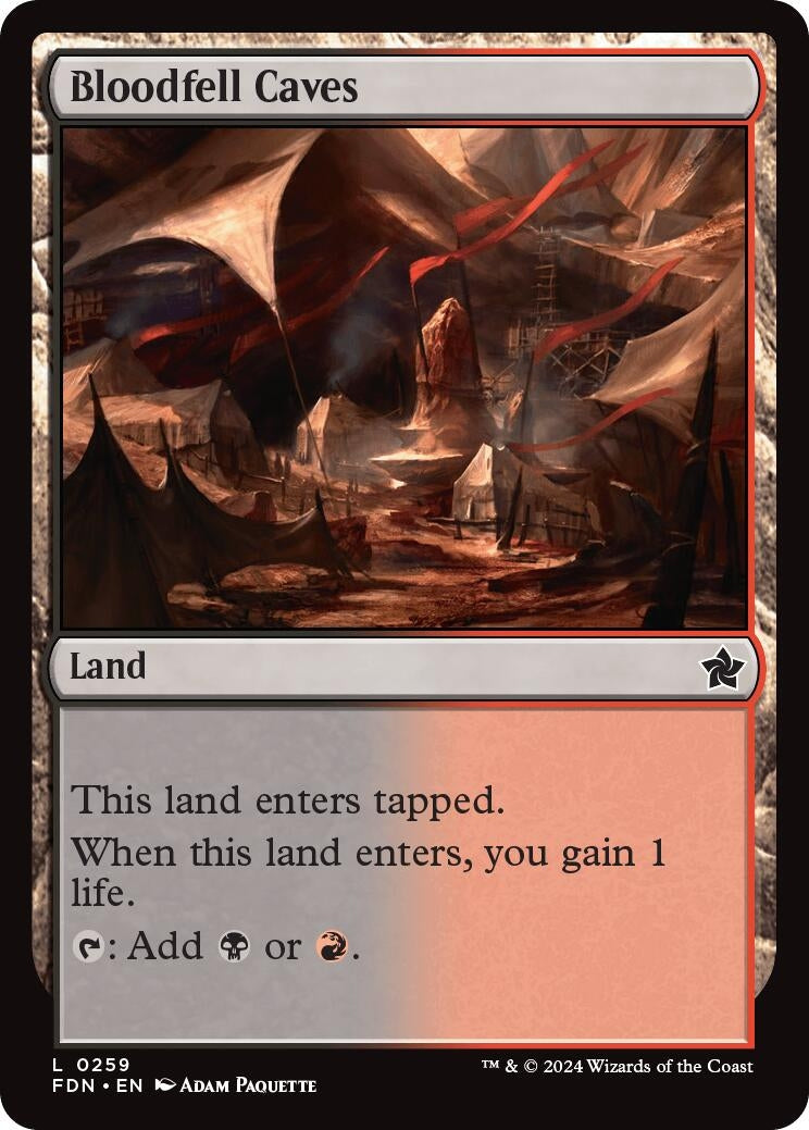 Bloodfell Caves (259) [FDN] - MTG Single