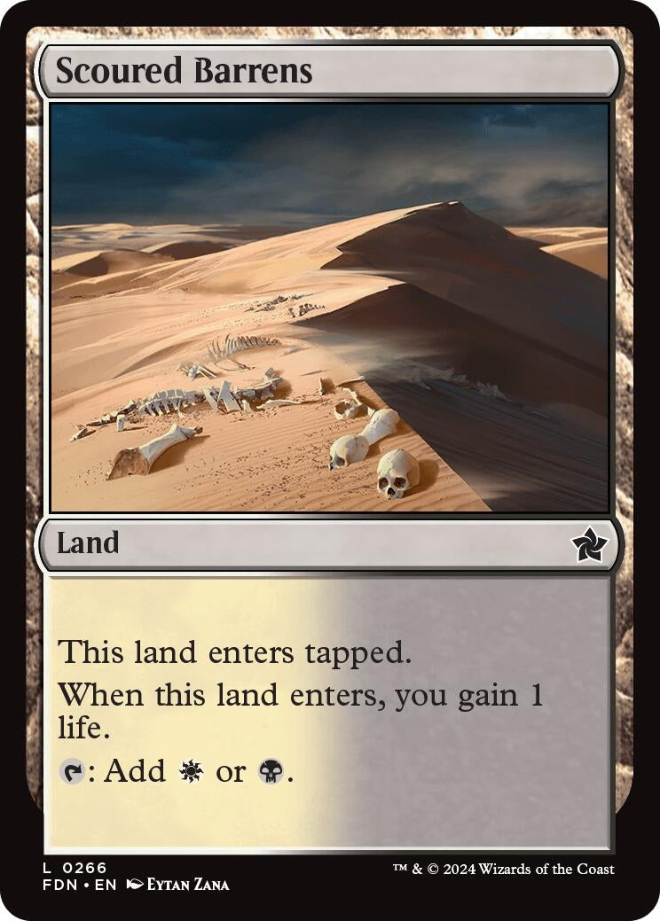 Scoured Barrens (266) [FDN] - MTG Single