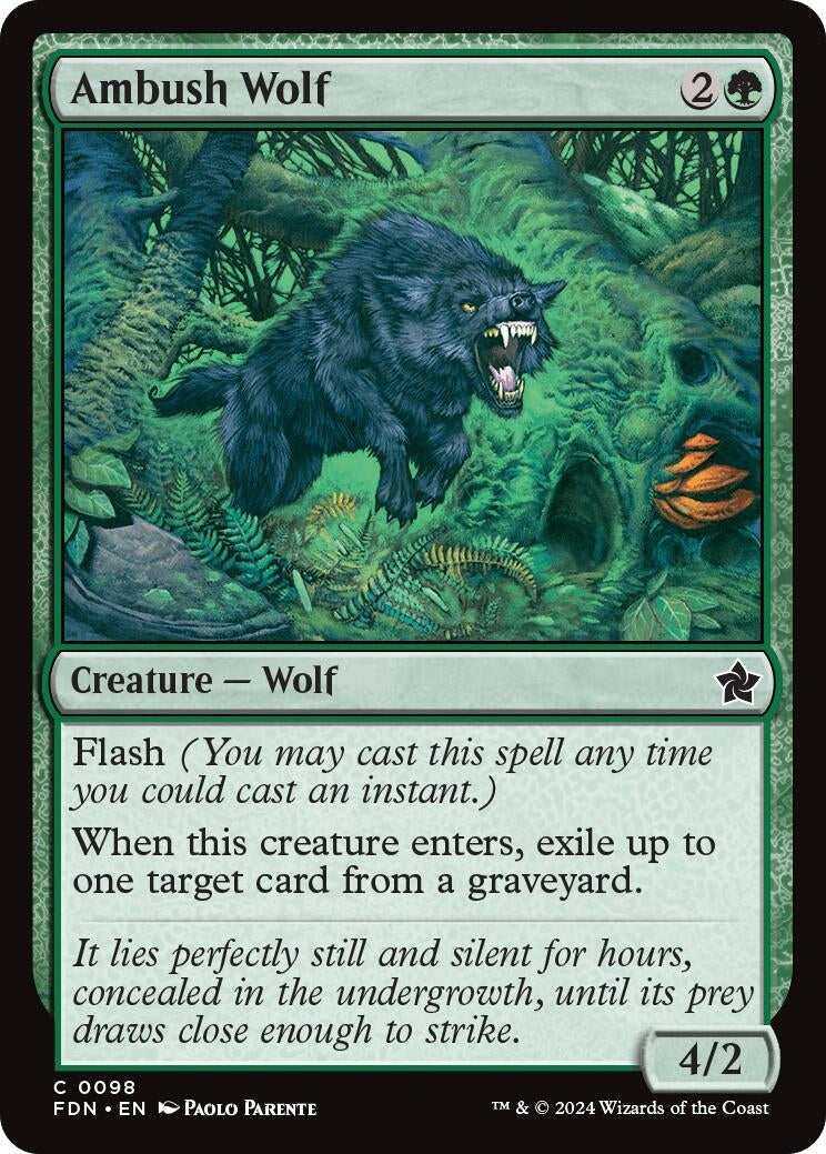 Ambush Wolf (98) [FDN] - MTG Single