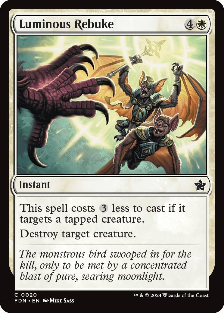 Luminous Rebuke (20) [FDN] - MTG Single