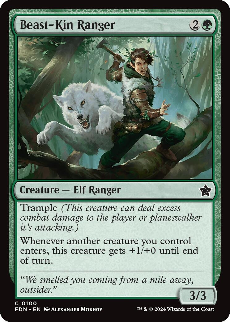 Beast-Kin Ranger (100) [FDN] - MTG Single