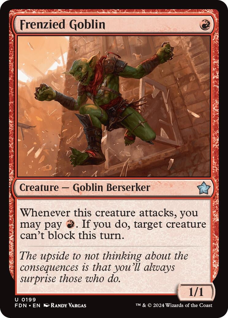 Frenzied Goblin (199) [FDN] - MTG Single