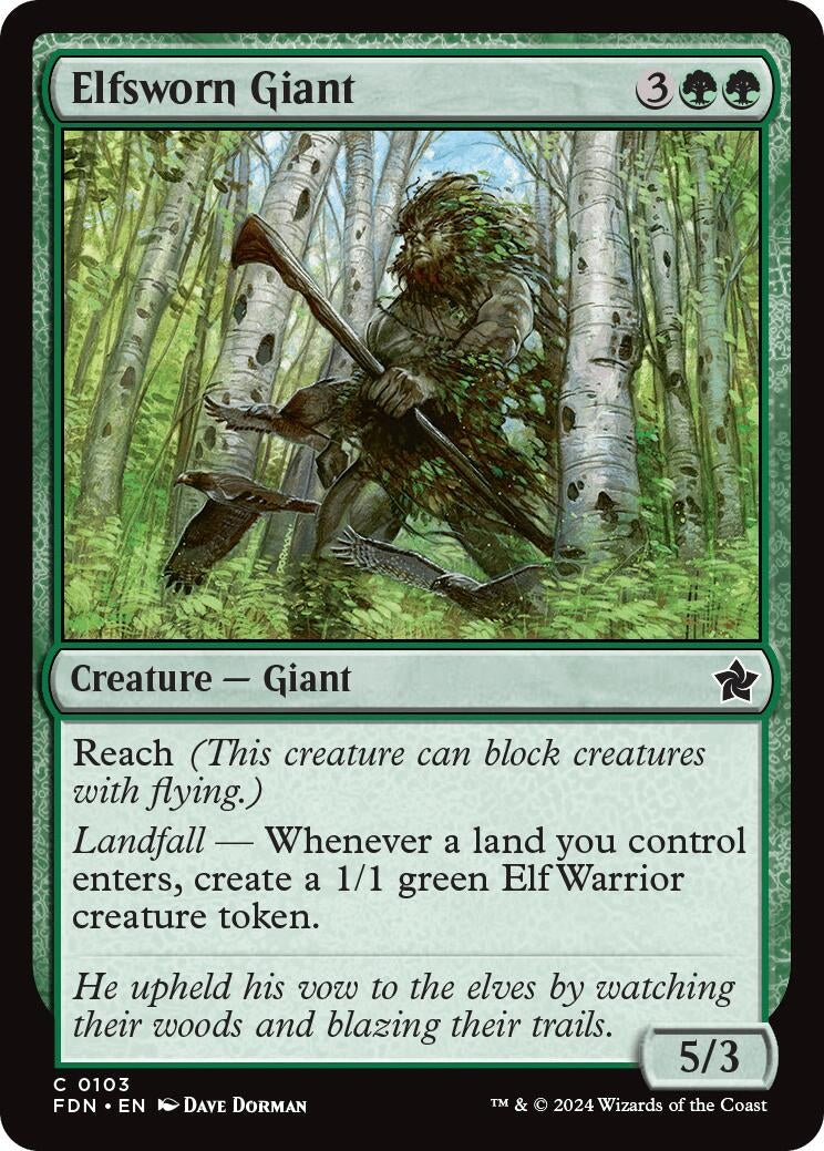 Elfsworn Giant (103) [FDN] - MTG Single