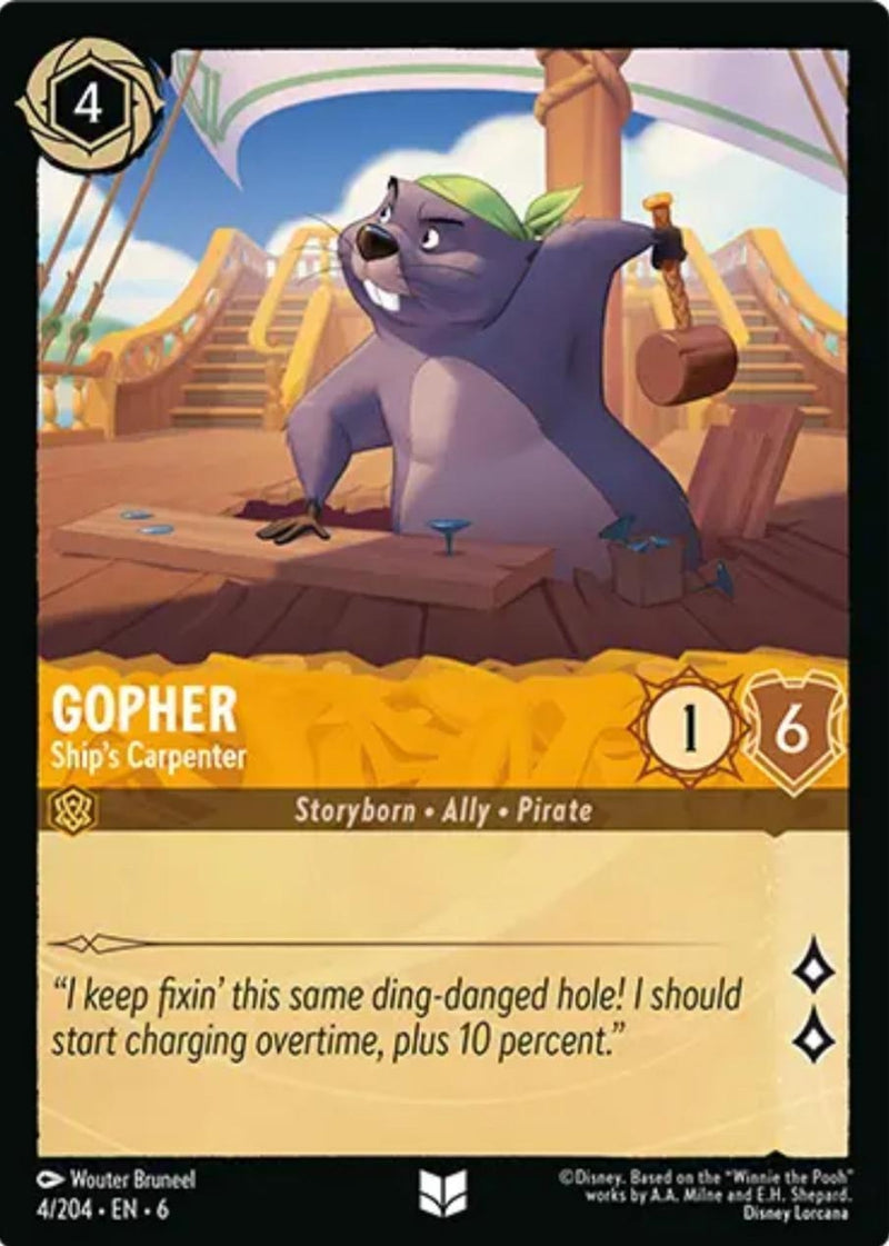 Gopher - Ship’s Carpenter (4) (6) - Disney Lorcana Single