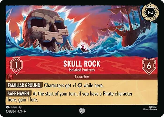 Skull Rock - Isolated Fortress (136) (6) - Disney Lorcana Single