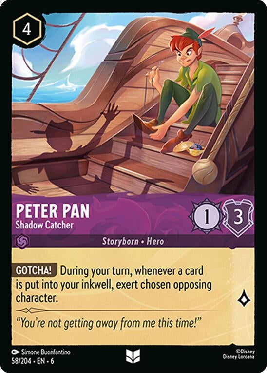 Peter Pan - Shadow Catcher (58) (6) - Disney Lorcana Single
