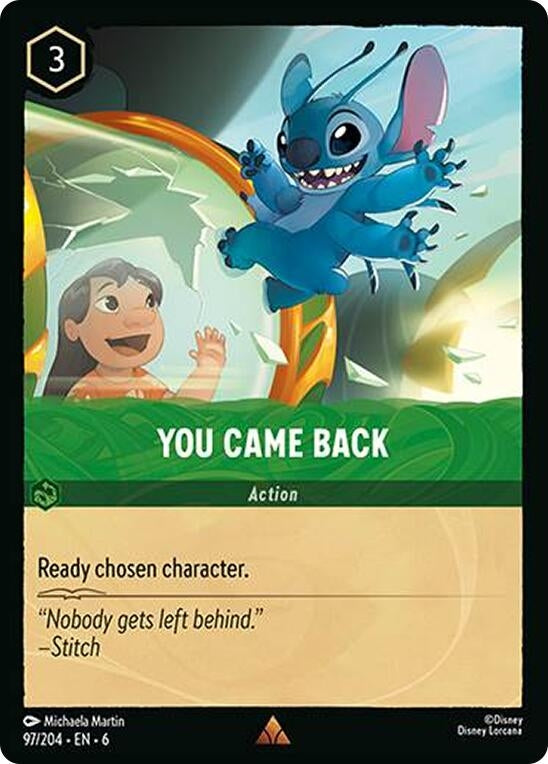 You Came Back (97) (6) - Disney Lorcana Single