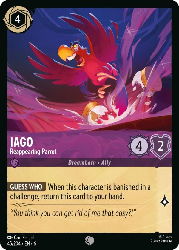 Iago - Reappearing Parrot (45) (6) - Disney Lorcana Single