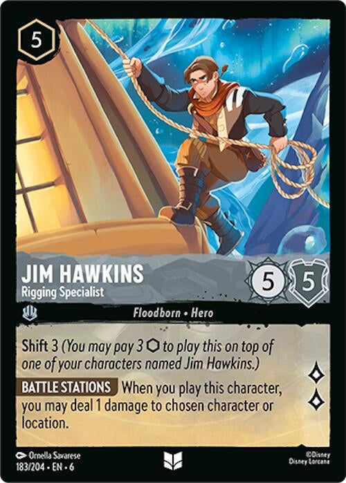 Jim Hawkins - Rigging Specialist (183) (6) - Disney Lorcana Single