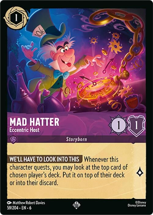 Mad Hatter - Eccentric Host (59) (6) - Disney Lorcana Single