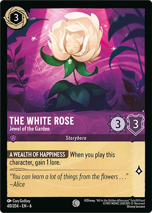 The White Rose - Jewel of the Garden (40) (6) - Disney Lorcana Single