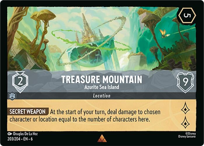 Treasure Mountain - Azurite Sea Island (203) (6) - Disney Lorcana Single