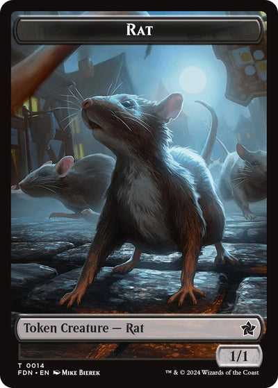 Rat // Zombie Double-Sided Token (14) [FDN]