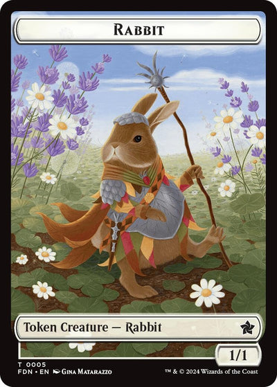 Rabbit // Soldier Double-Sided Token [FDN]