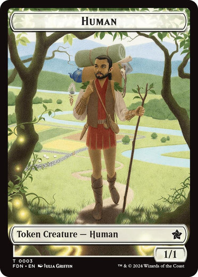 Human // Knight Double-Sided Token [FDN]